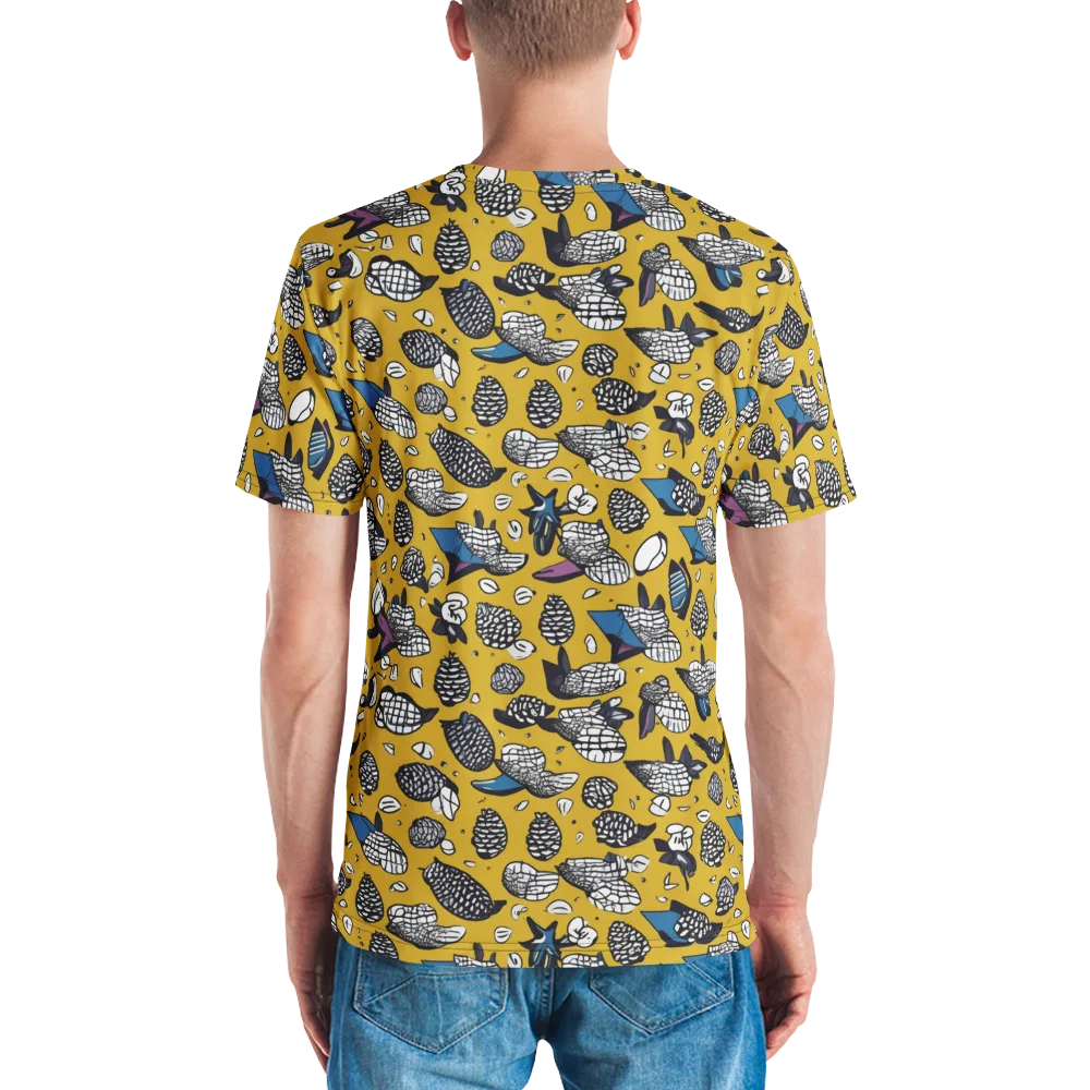 Golden Beetle Parade on Men's Crew Neck T-Shirt — Back