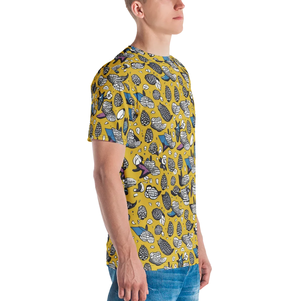 Golden Beetle Parade on Men's Crew Neck T-Shirt — Right