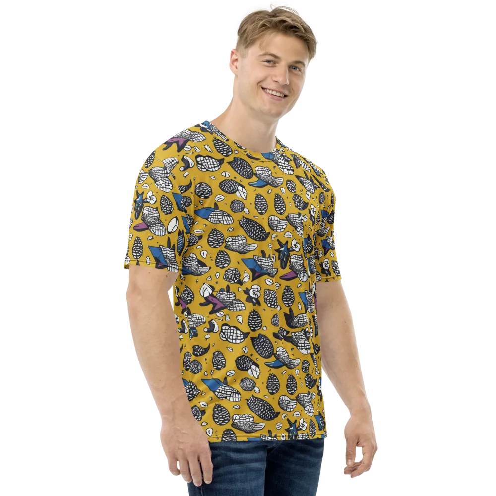 Golden Beetle Parade on Men's Crew Neck T-Shirt — Right