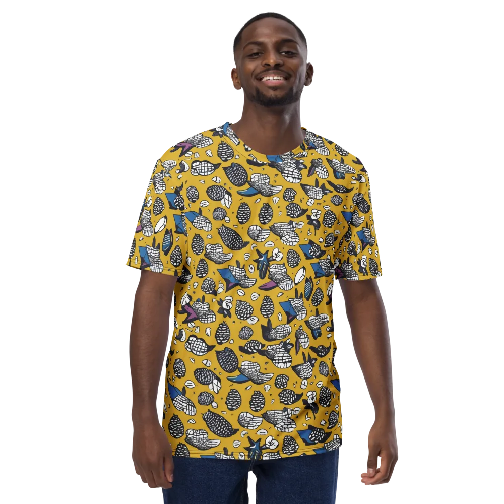 Golden Beetle Parade on Men's Crew Neck T-Shirt — Front