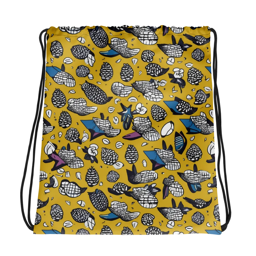 Golden Beetle Parade on Drawstring Bag — Photo