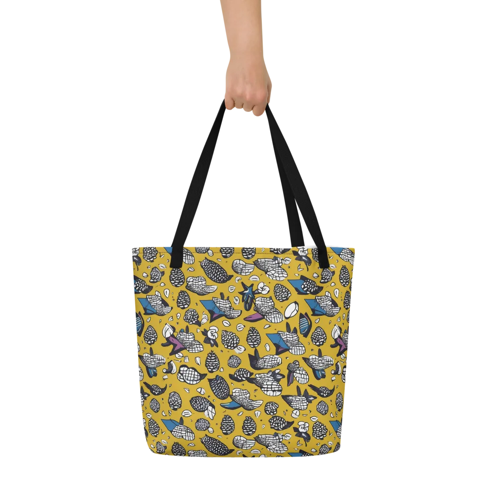 Golden Beetle Parade on Large Tote Bag W/ Pocket — Front