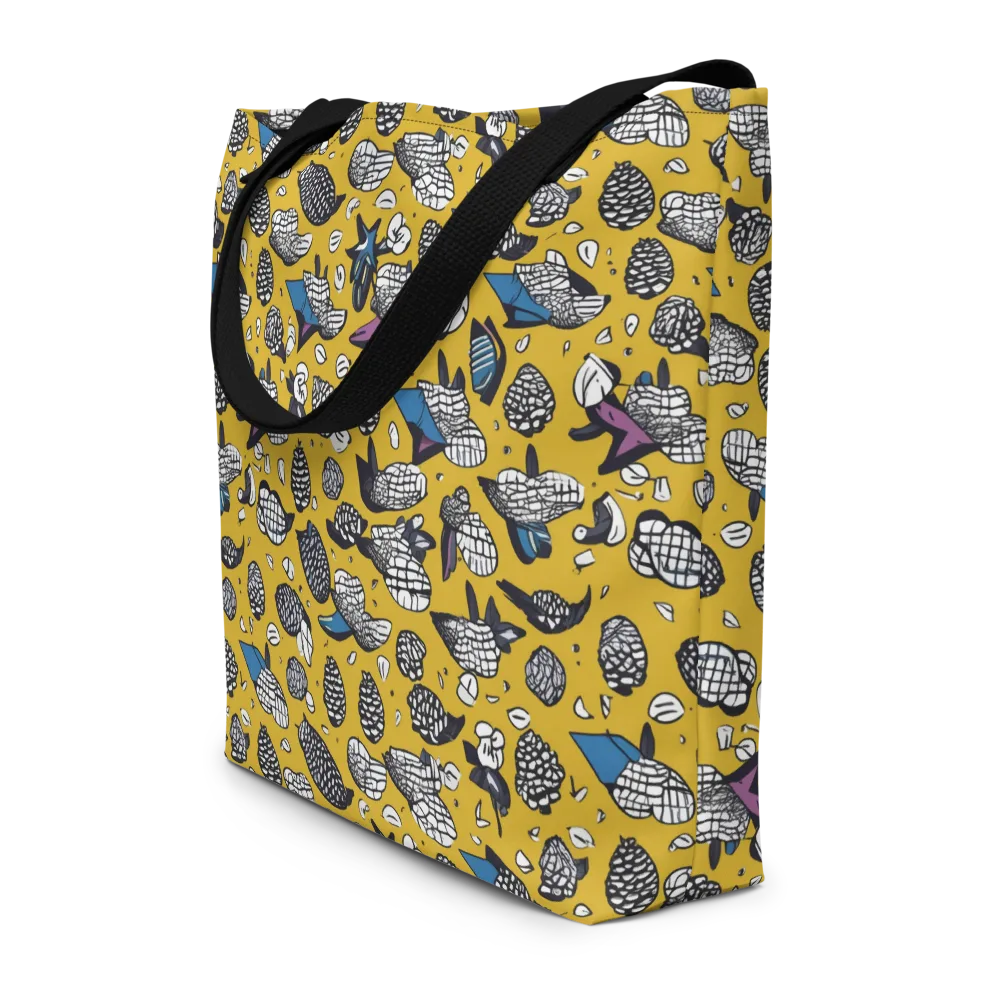 Golden Beetle Parade on Large Tote Bag W/ Pocket — Front