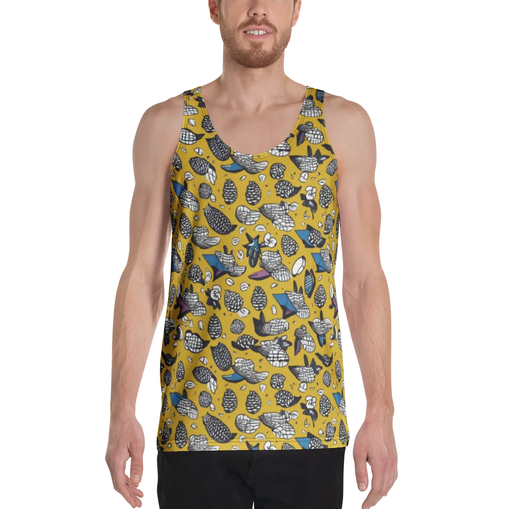 Golden Beetle Parade on Men's Tank Top — Front