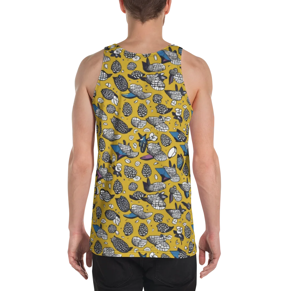 Golden Beetle Parade on Men's Tank Top — Back