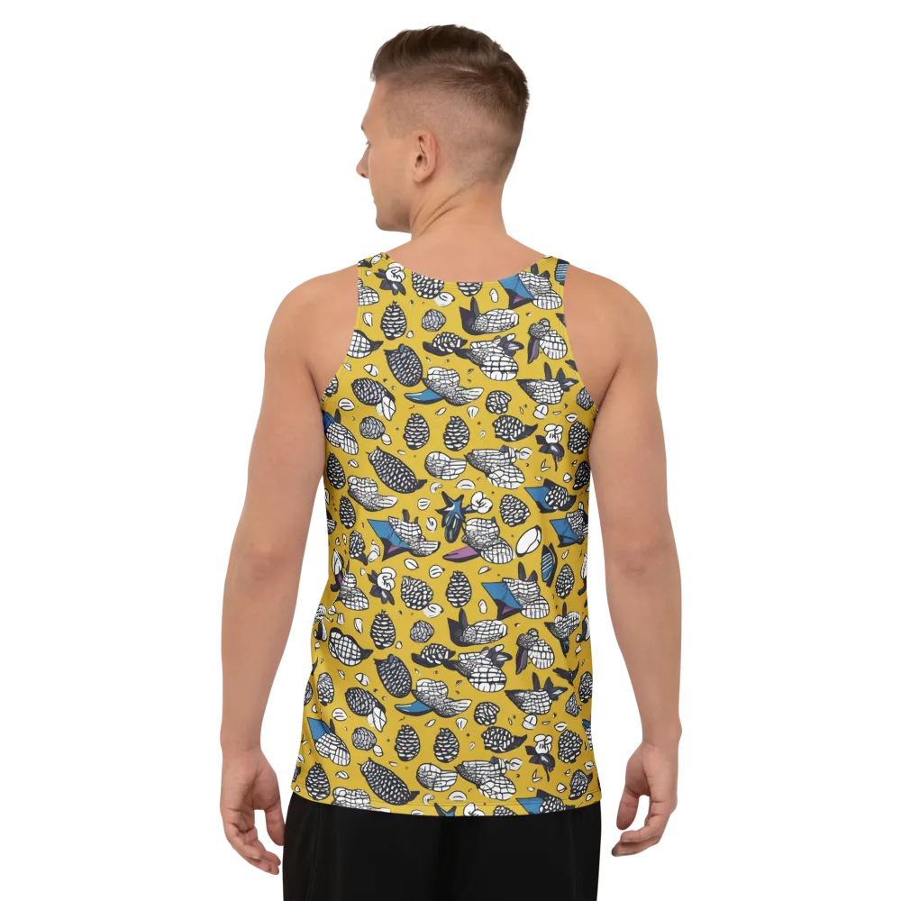 Golden Beetle Parade on Men's Tank Top — Back