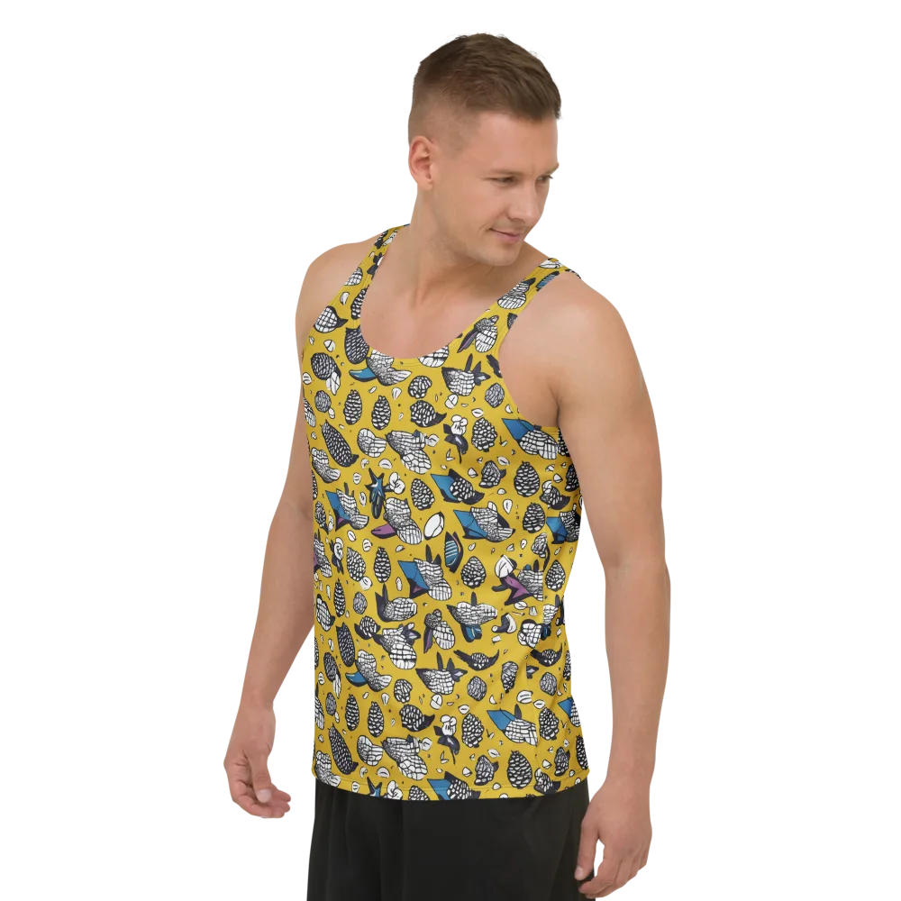 Golden Beetle Parade on Men's Tank Top — Left Front