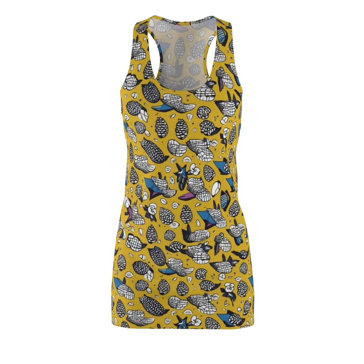 Golden Beetle Parade on Racerback Dress — Front