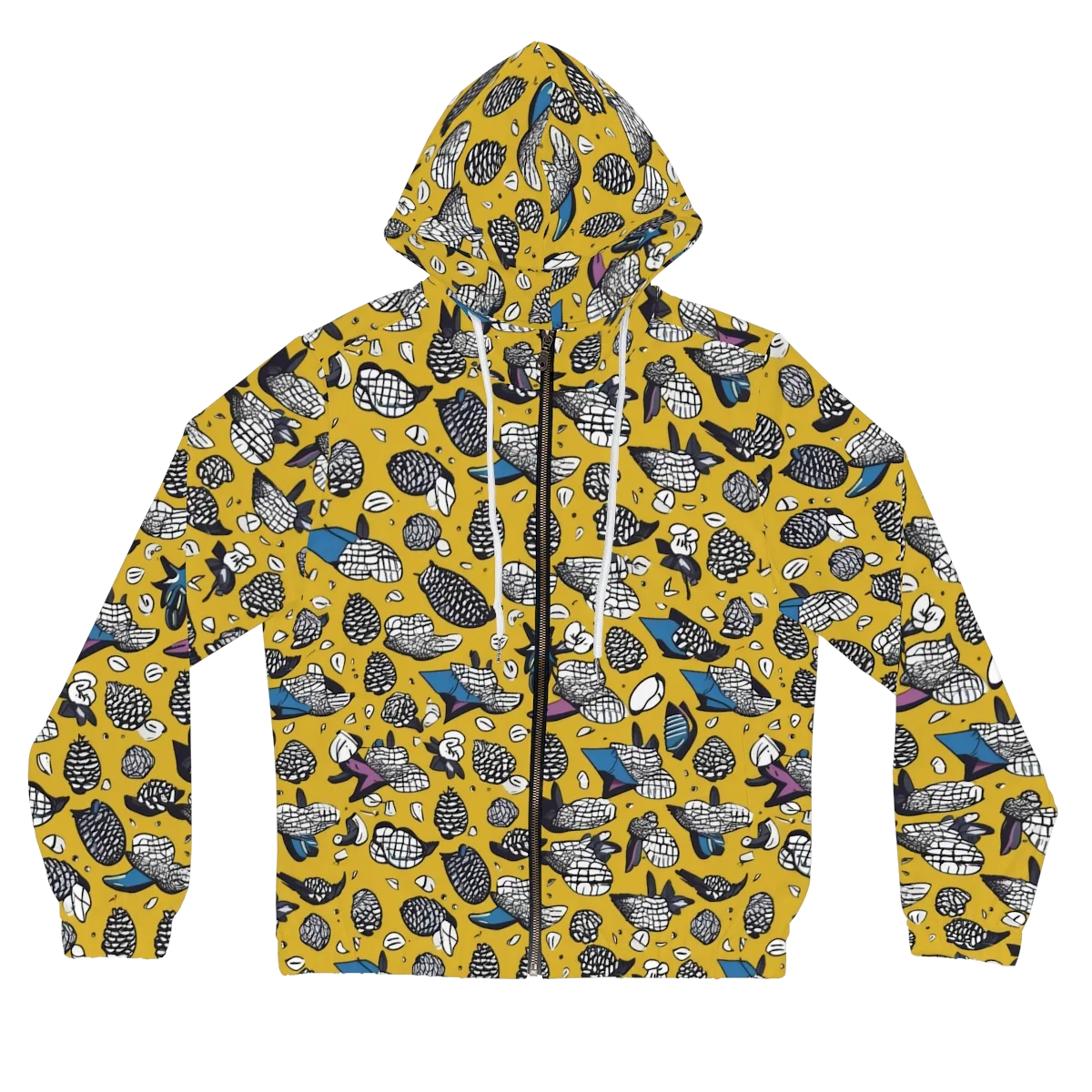 Golden Beetle Parade on Women's Full-Zip Hoodie — Front