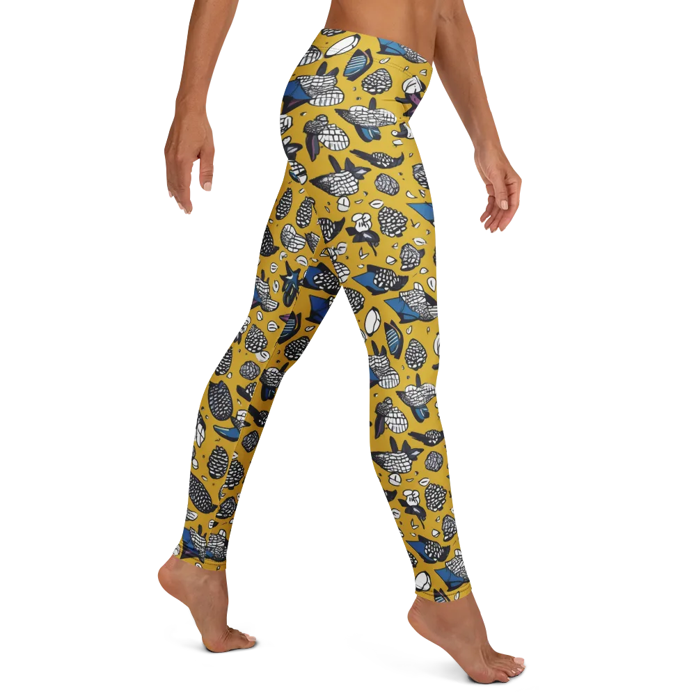 Golden Beetle Parade on Leggings — Right