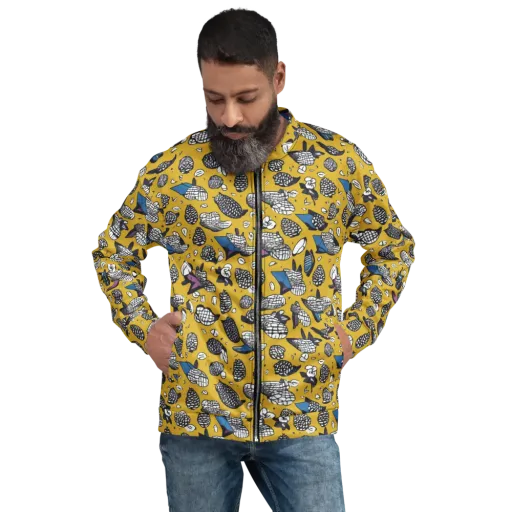 Golden Beetle Parade on a Bomber Jacket