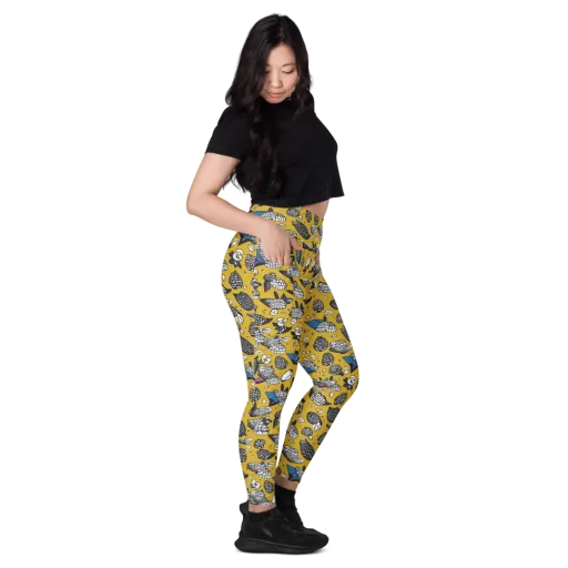 Golden Beetle Parade on a Leggings with Pockets