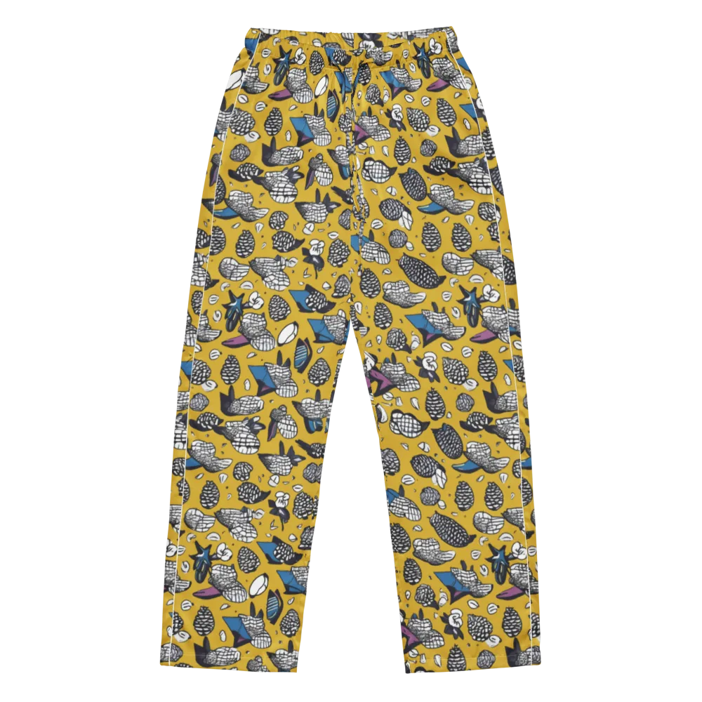 Golden Beetle Parade on Women's Pajama Pants — Front