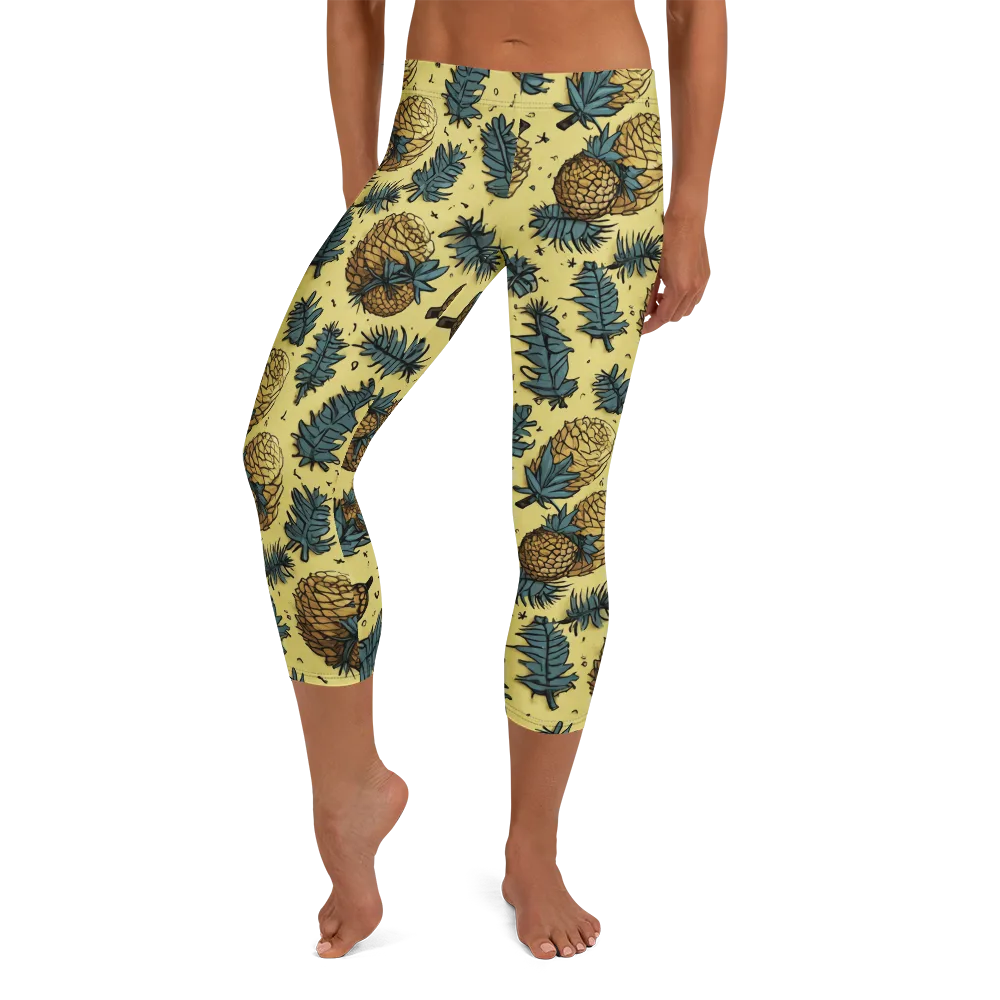 Gilded Forest on Capri Leggings — Front
