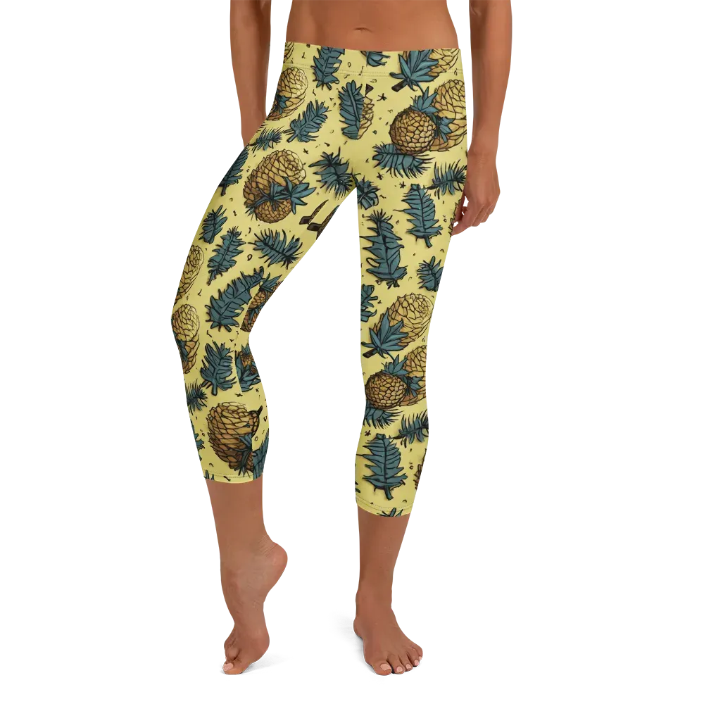 Gilded Forest on Capri Leggings — Front