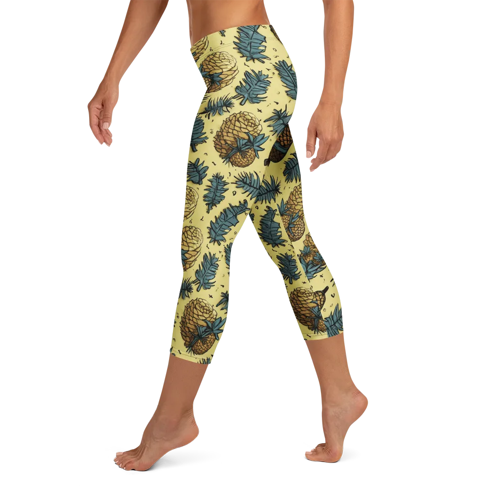 Gilded Forest on Capri Leggings — Left