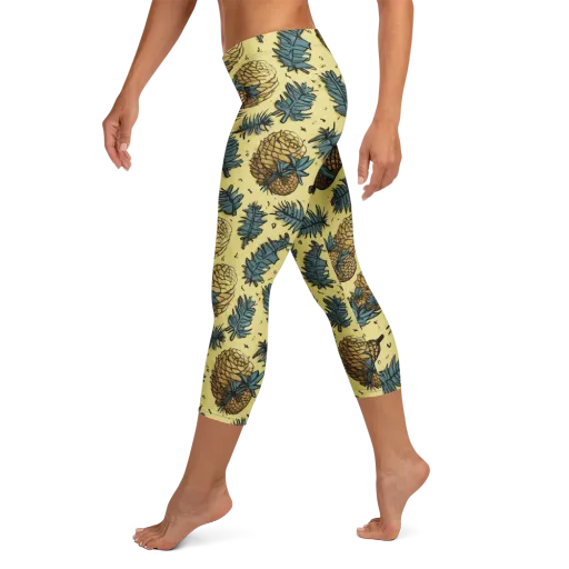 Gilded Forest on a Capri Leggings