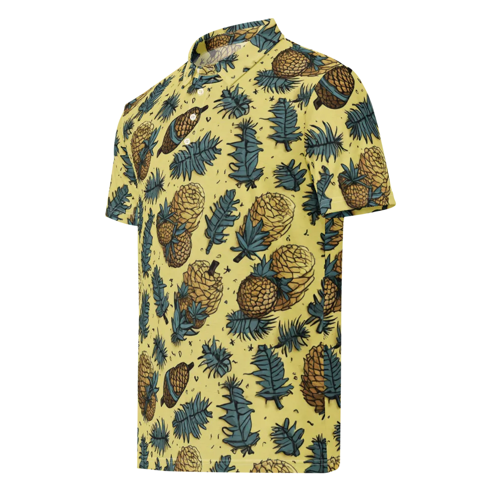 Gilded Forest on Men's Slim Fit Polo Shirt — Left Front