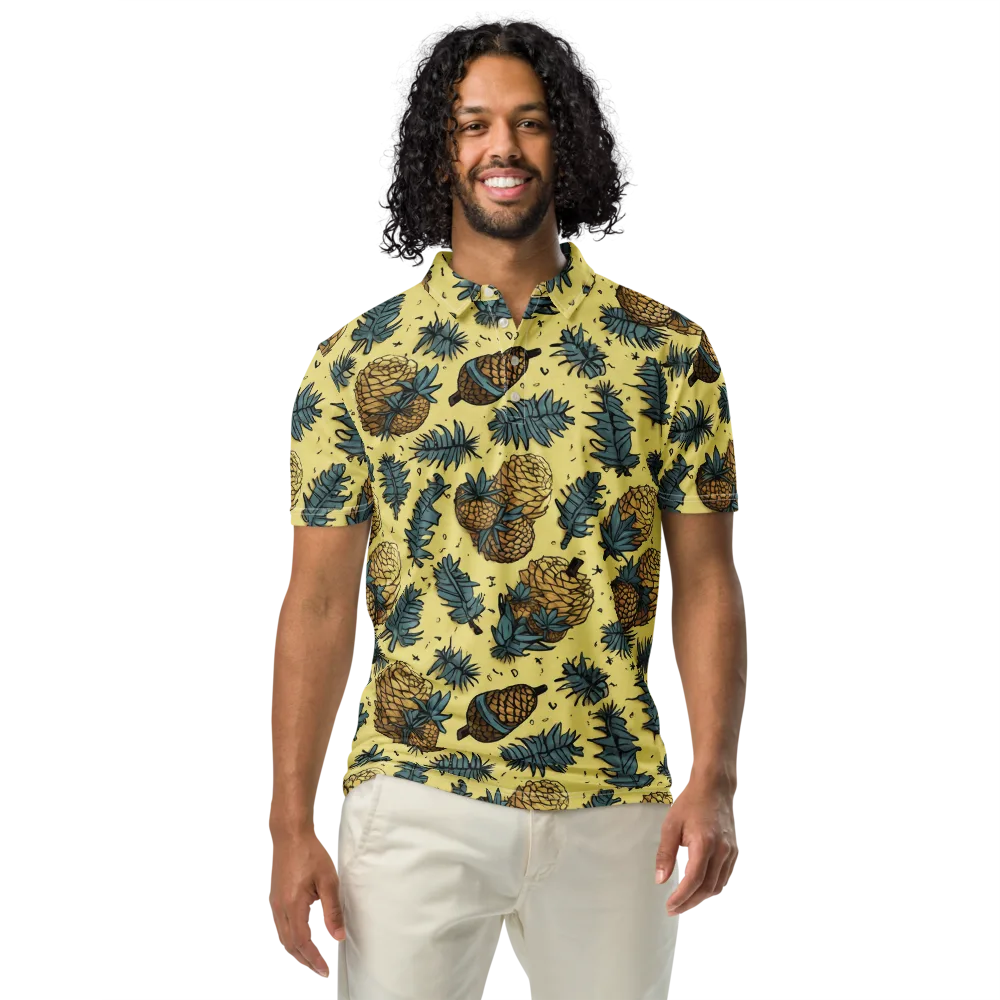 Gilded Forest on Men's Slim Fit Polo Shirt — Front