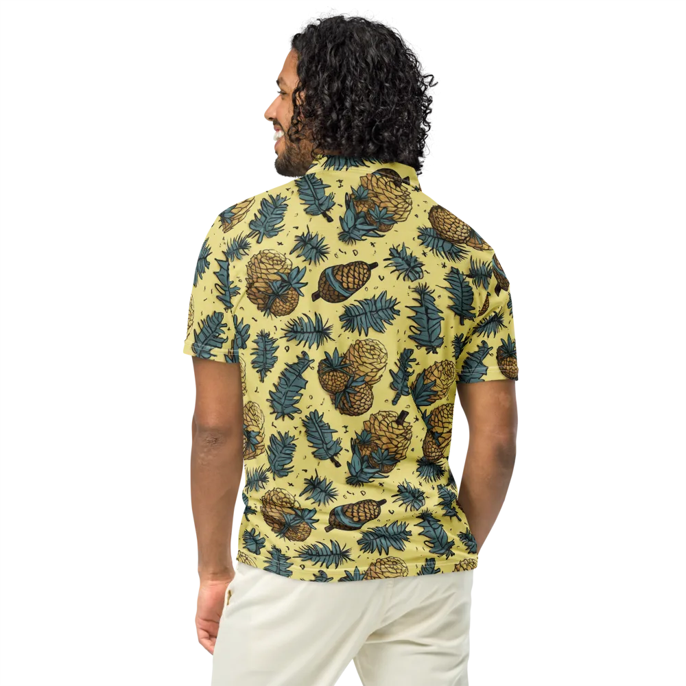 Gilded Forest on Men's Slim Fit Polo Shirt — Back