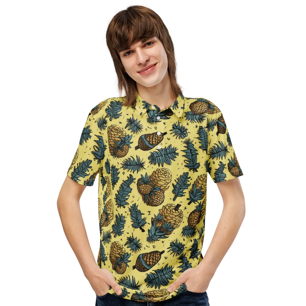 Gilded Forest on Men's Slim Fit Polo Shirt — Front