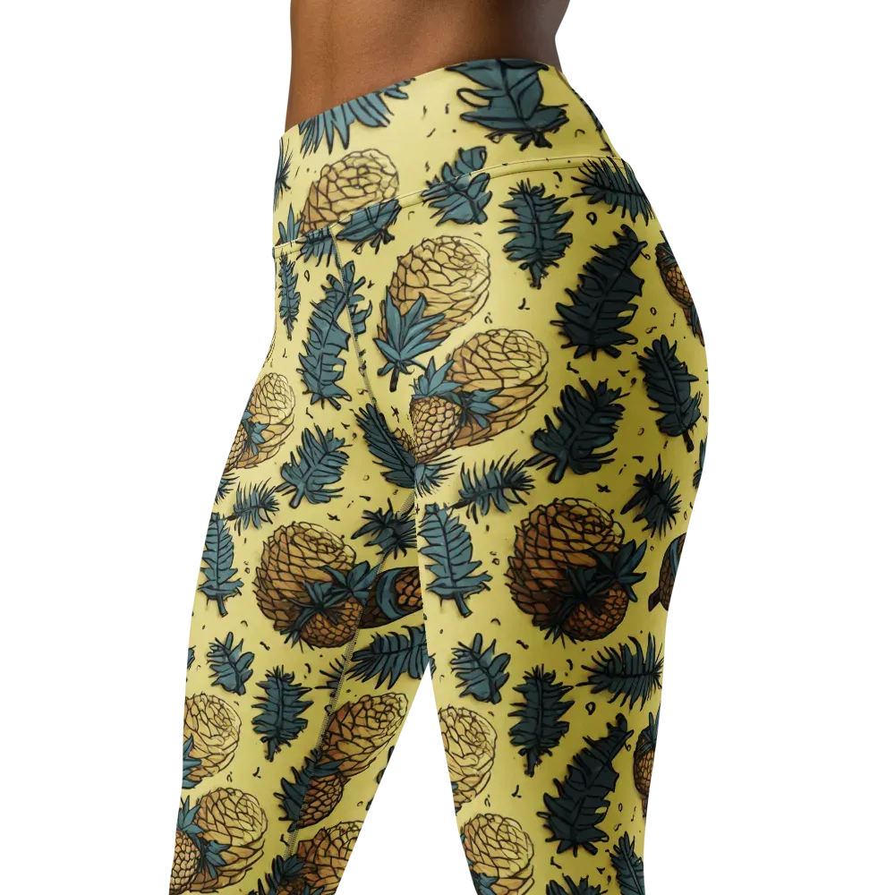 Gilded Forest on Yoga Leggings — Left Front