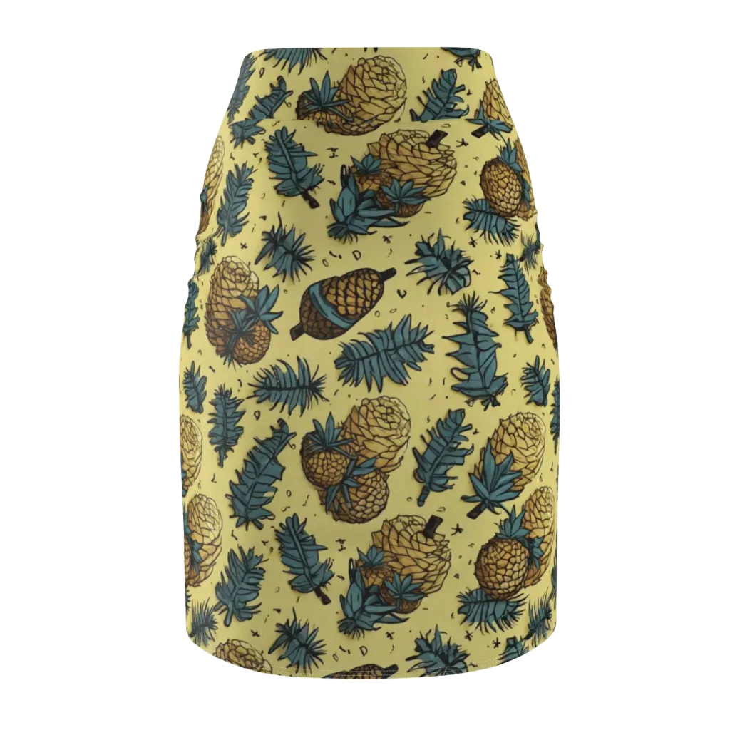 Gilded Forest on Pencil Skirt — Back