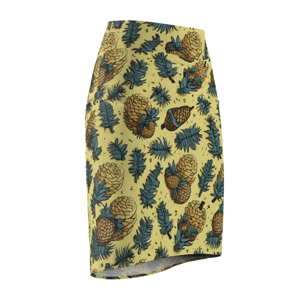 Gilded Forest on Pencil Skirt — Front Side