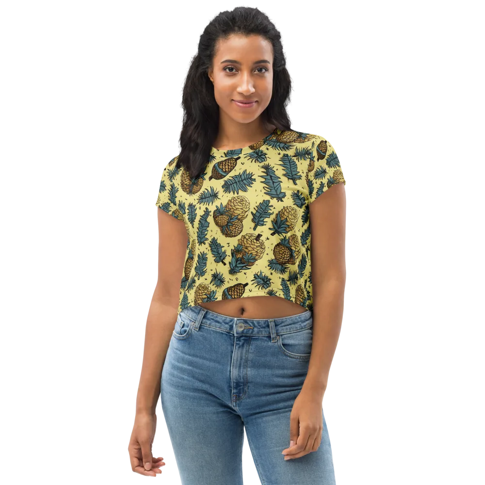 Gilded Forest on Crop Tee — Front