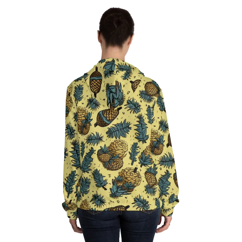 Gilded Forest on Women's Full-Zip Hoodie — Back On Person