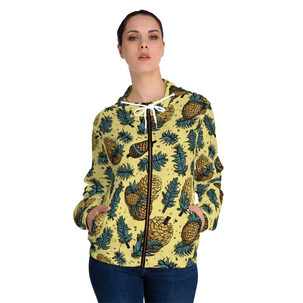 Gilded Forest on Women's Full-Zip Hoodie — Front On Person