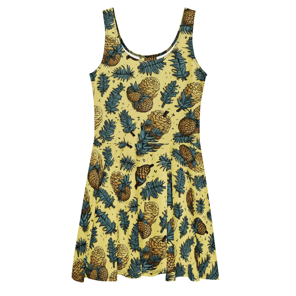 Gilded Forest on Skater Dress — Front