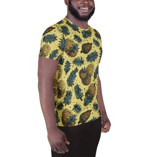 Gilded Forest on a Men's Athletic T-Shirt