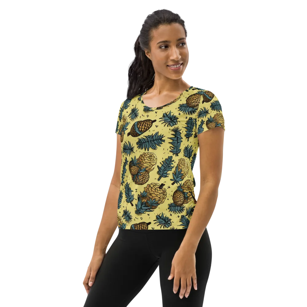 Gilded Forest on Women's Athletic T-Shirt — Left