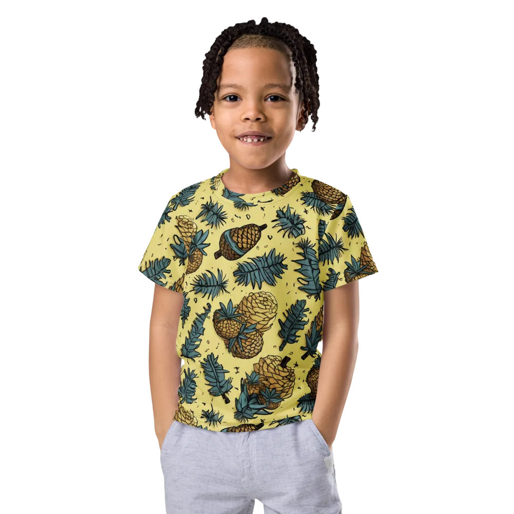 Gilded Forest on Kids Crew Neck T-Shirt — Front