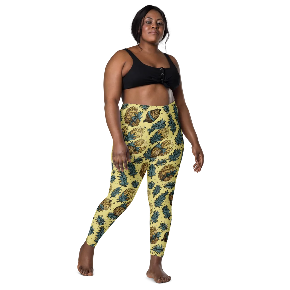 Gilded Forest on Leggings with Pockets — Front