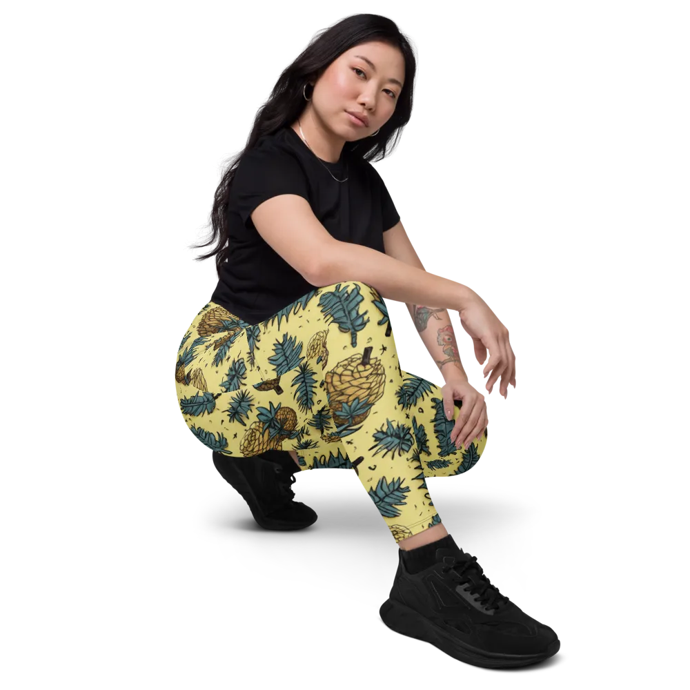 Gilded Forest on Leggings with Pockets — Right Front