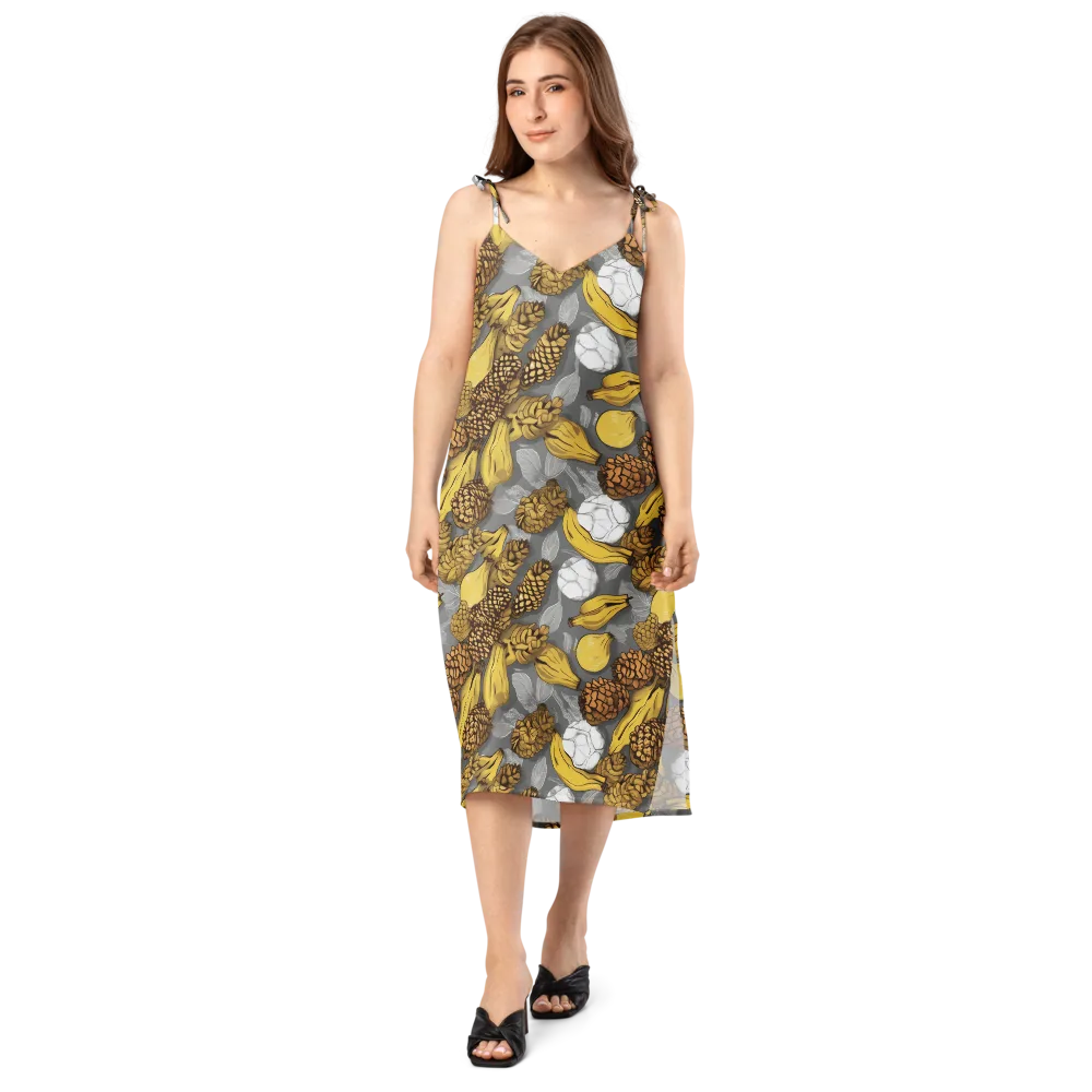 Banana Pinecone on Slip Dress — Front