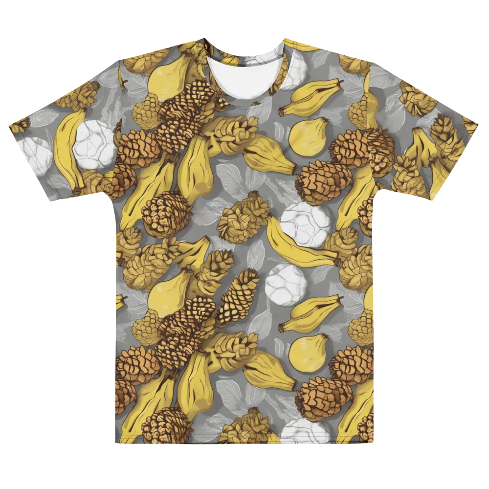 Banana Pinecone on Men's Cotton Crew Neck T-Shirt — Front