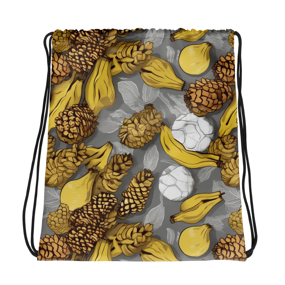 Banana Pinecone on Drawstring Bag — Photo