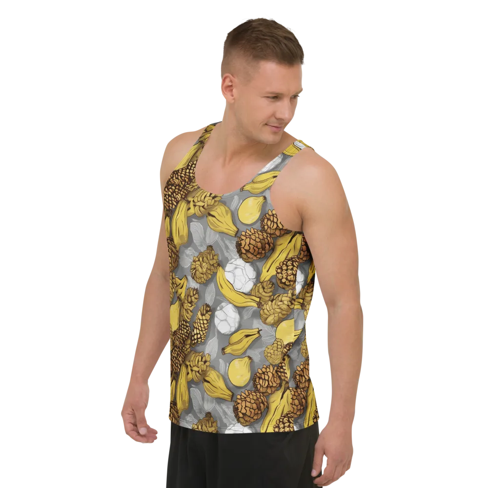 Banana Pinecone on Men's Tank Top — Left Front
