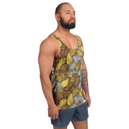 Banana Pinecone on a Men's Tank Top