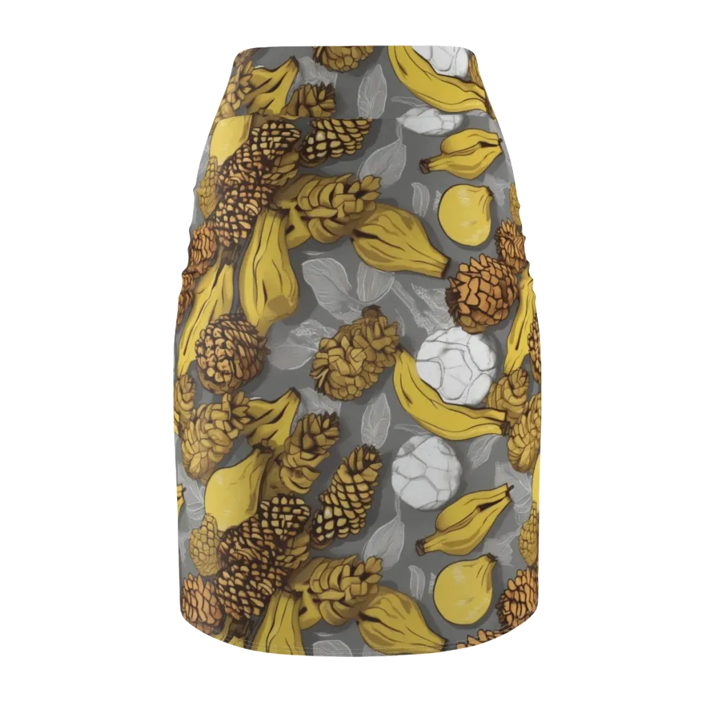 Banana Pinecone on Pencil Skirt — Back