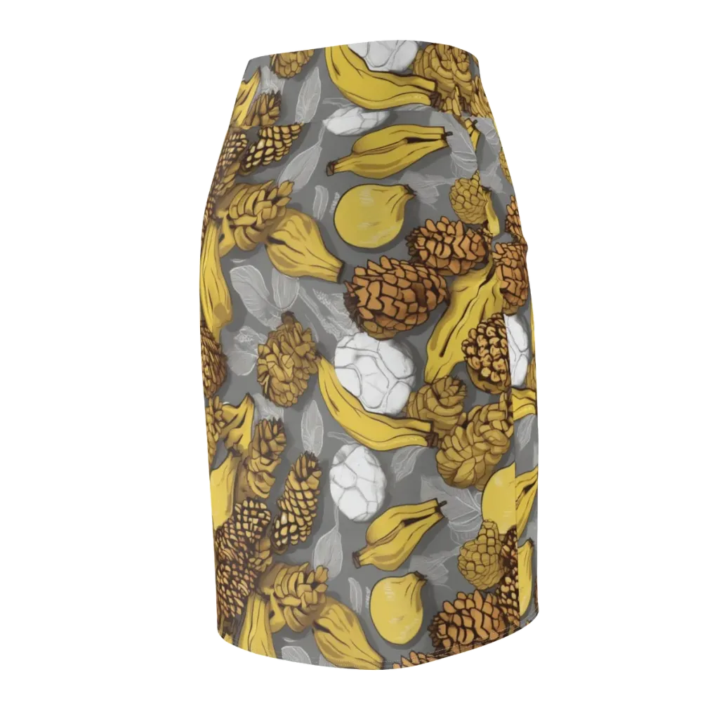 Banana Pinecone on Pencil Skirt — Back Side