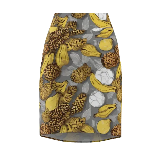 Banana Pinecone on a Pencil Skirt