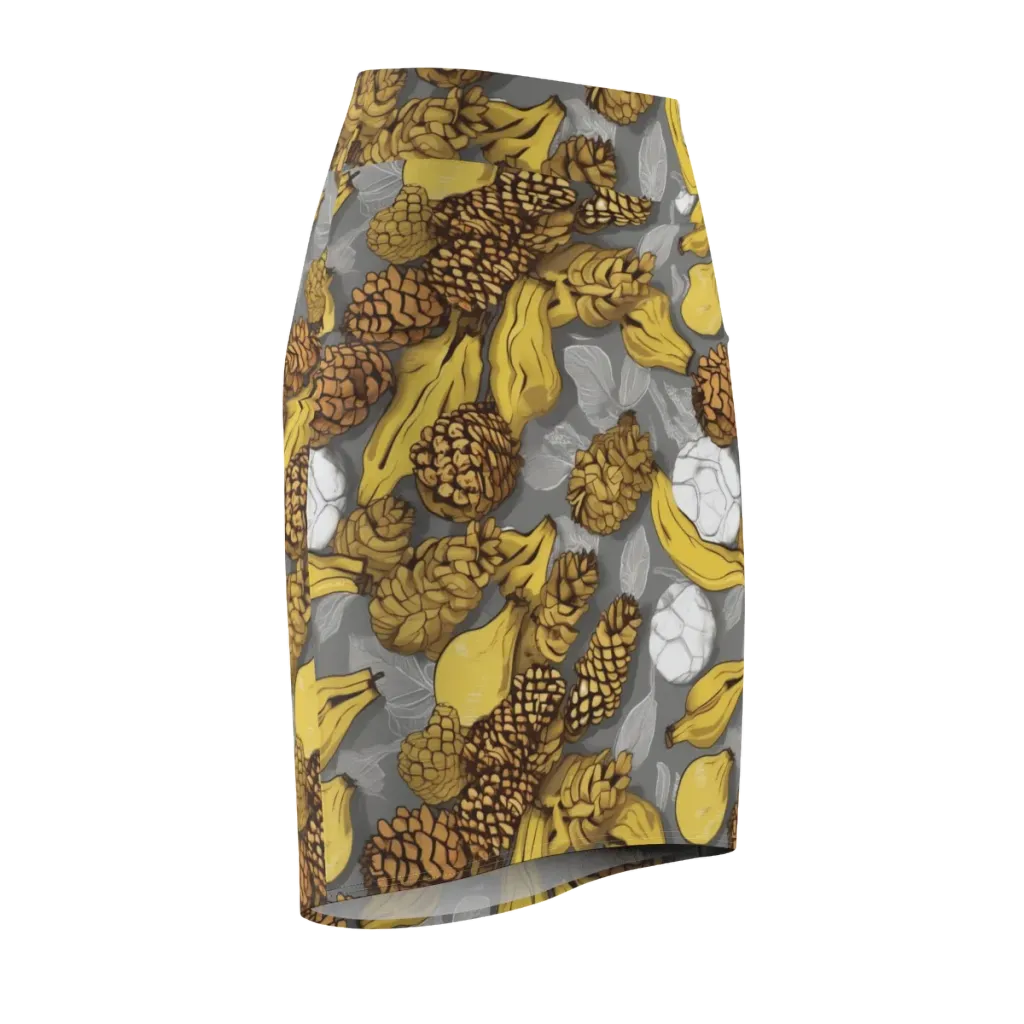 Banana Pinecone on Pencil Skirt — Front Side