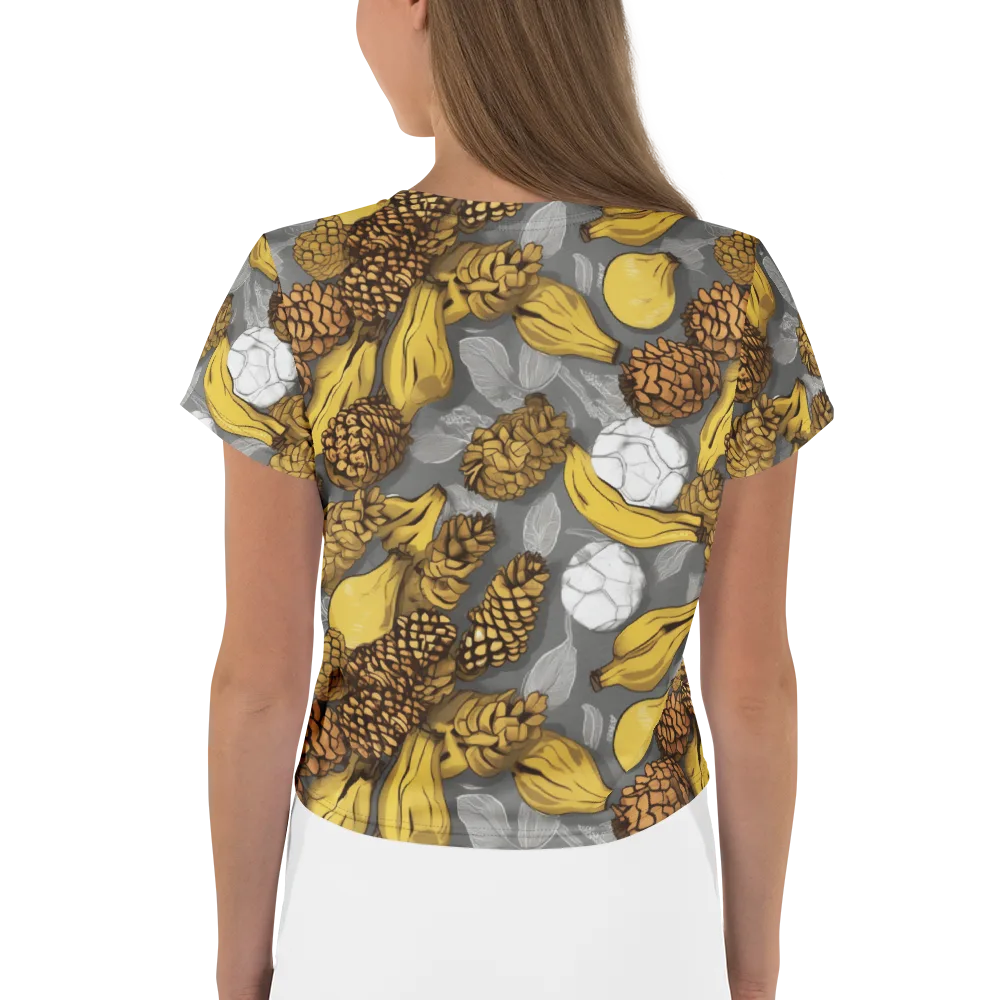 Banana Pinecone on Crop Tee — Back