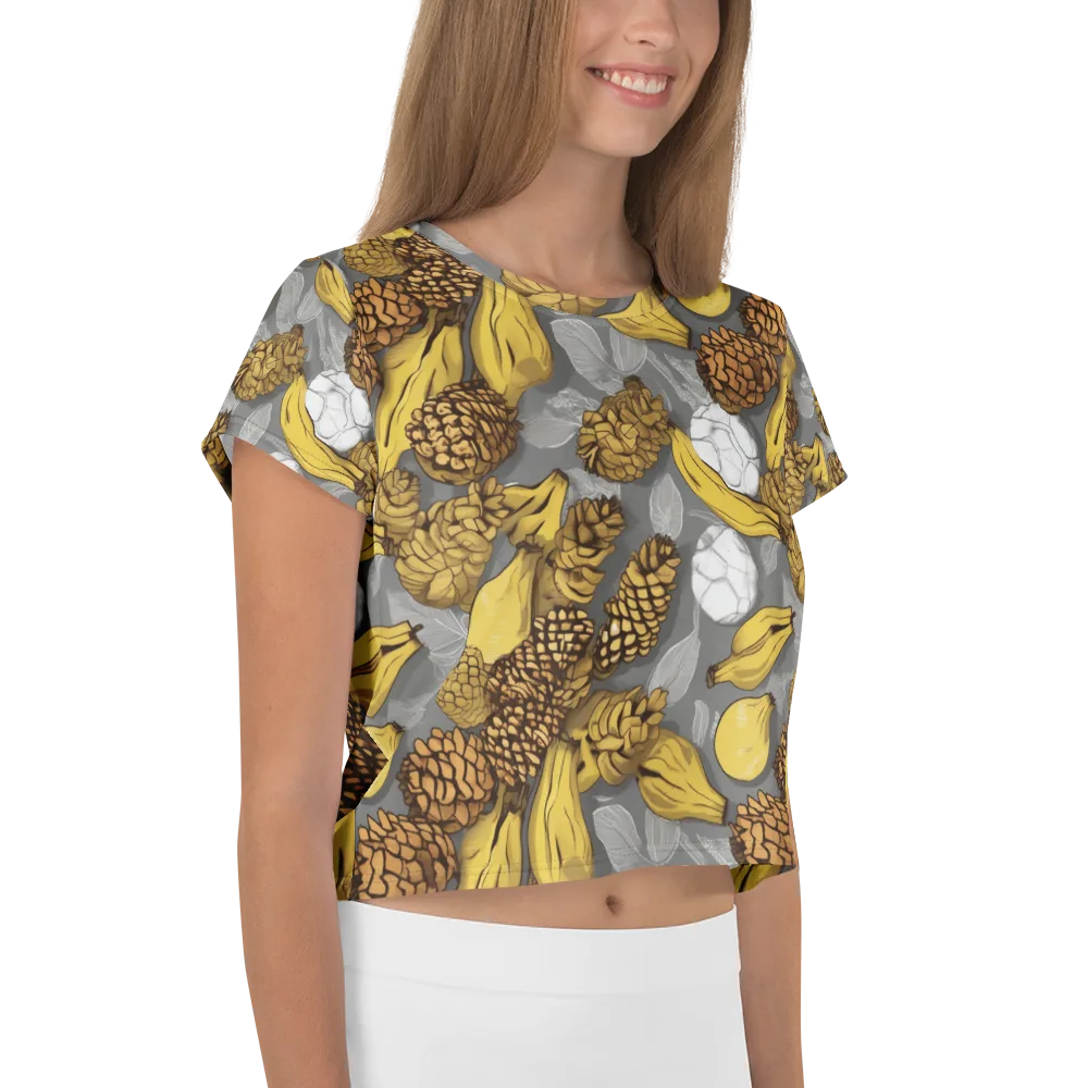 Banana Pinecone on Crop Tee — Right