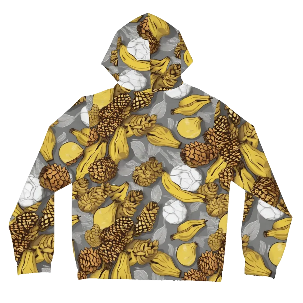 Banana Pinecone on Women's Full-Zip Hoodie — Back