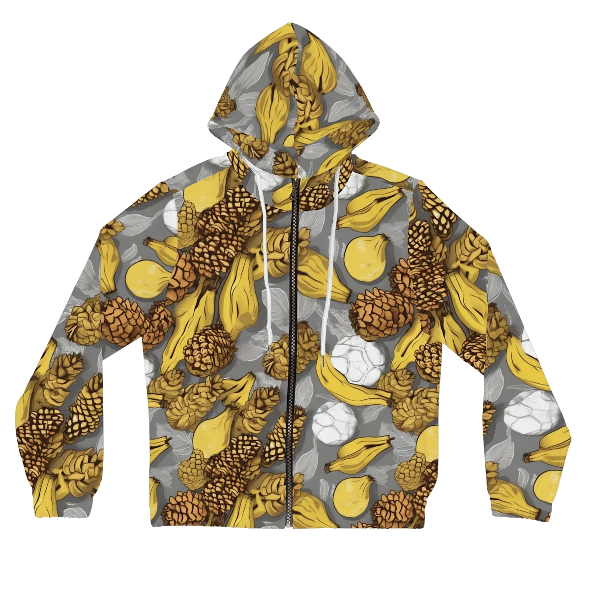 Banana Pinecone on Women's Full-Zip Hoodie — Front